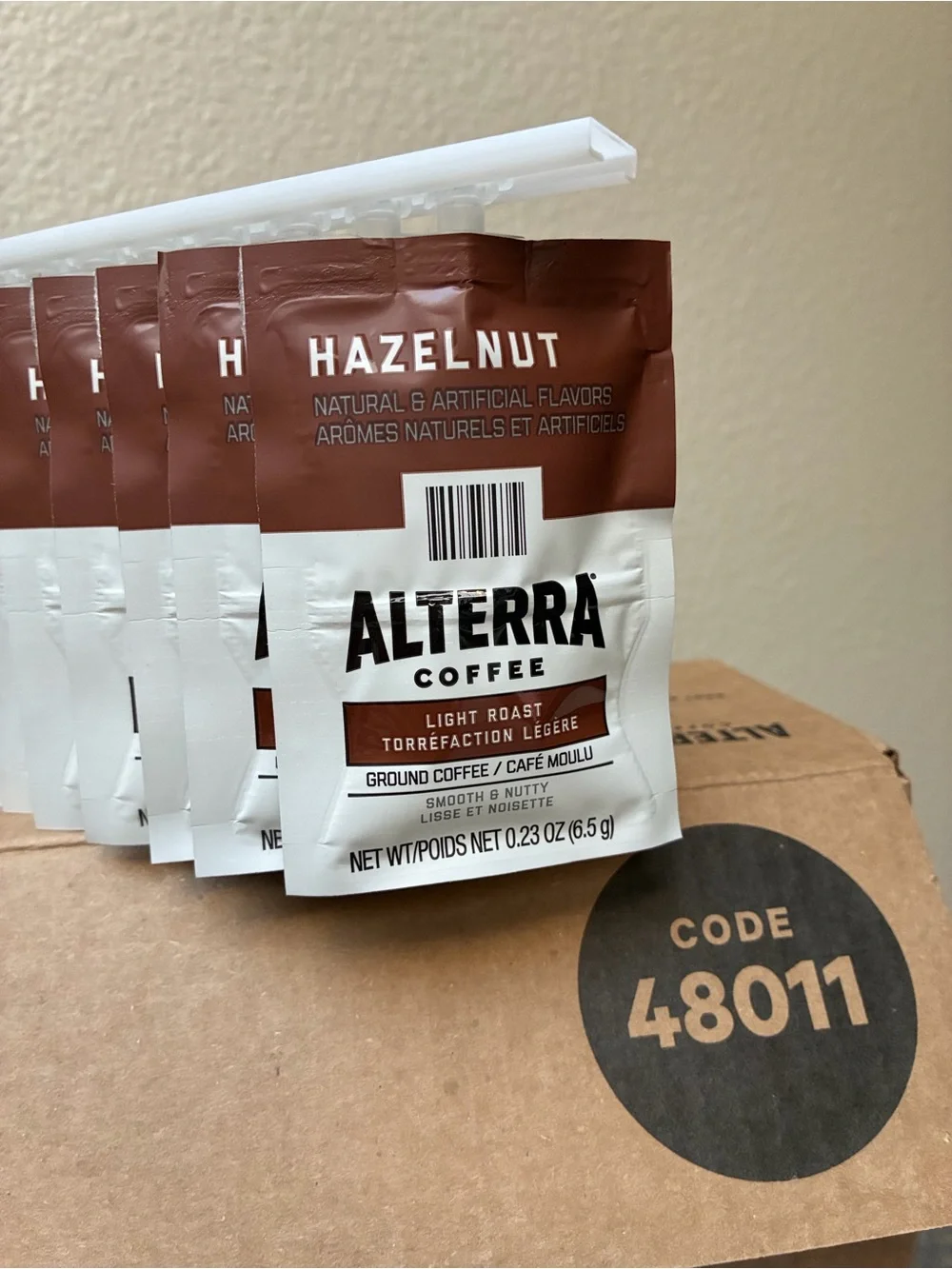 New Alterra Hazelnut Single-Serve Coffee Packets, 100 Count